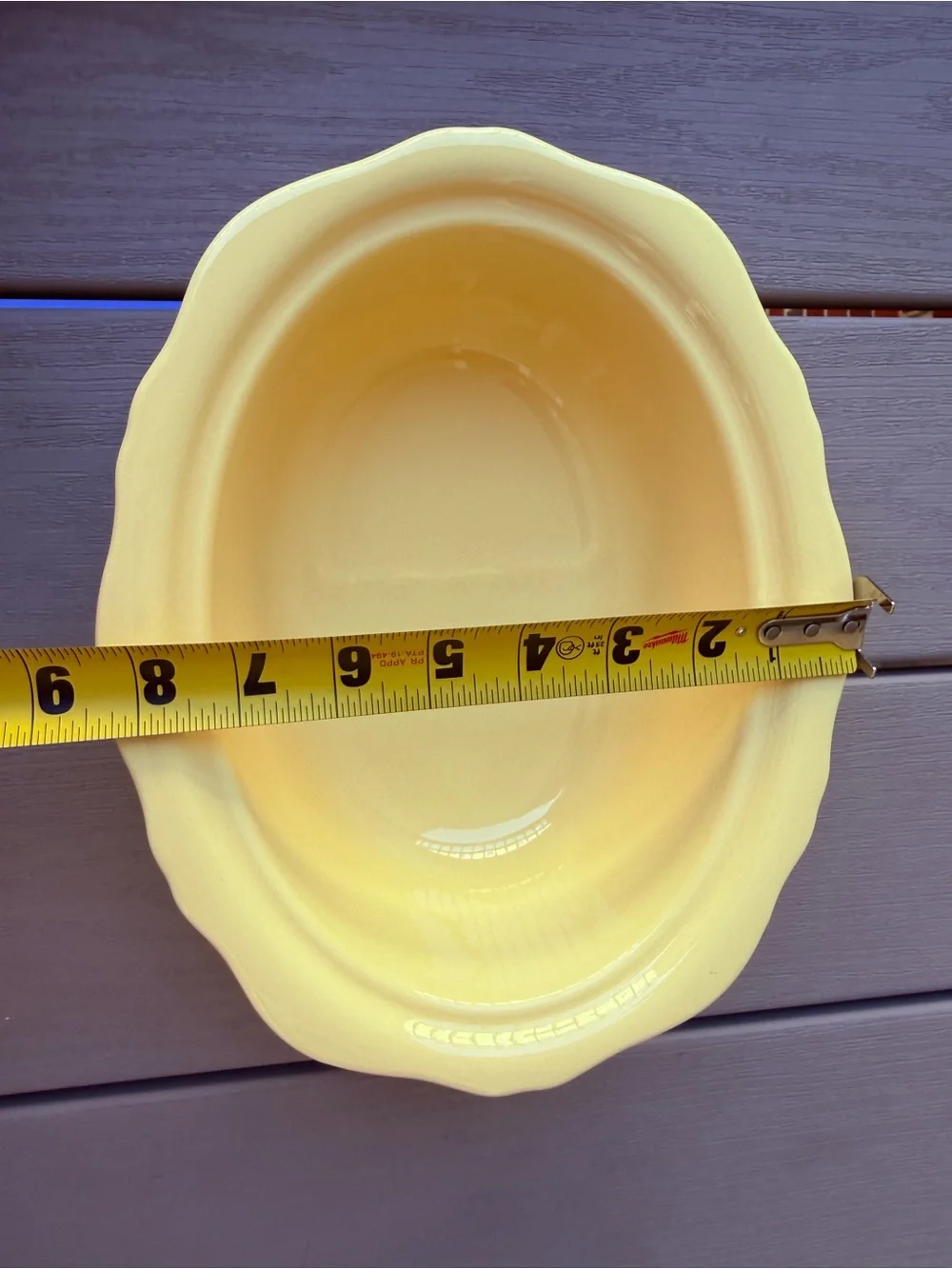 Gail Pittman Hospitality Collection Yellow Oval Serving Bowl